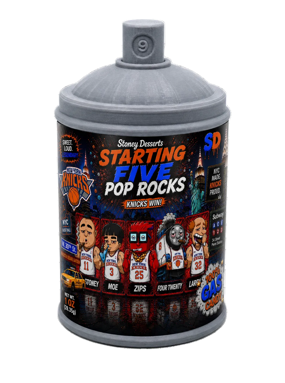 STONEY KNICKS FINALS 1 OZ STASH JAR STARTING 5